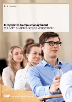 Integriertes Campusmanagement mit SAP® Student Lifecycle