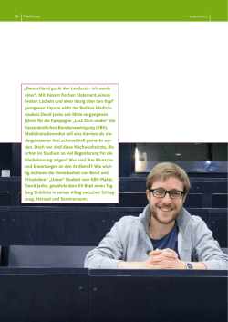 Ein Student &uuml;ber seine Zukunft: Dieser Mann wird Arzt
