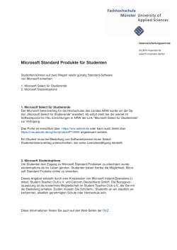 Microsoft Standard Produkte für Studenten