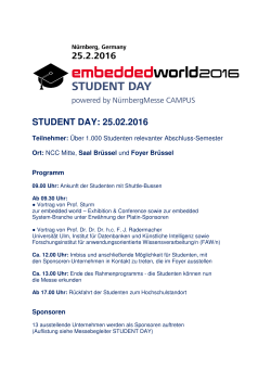 Programm STUDENT DAY 2016