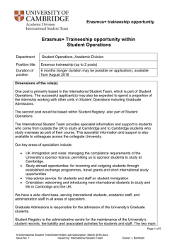 International Office &ndash; Student Intern