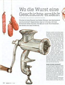 Saisonk&uuml;che: Wo die Wurst eine Geschichte erz&auml;hlt