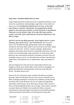 Gregor Meyles Geschichte erz&auml;hlt sich wie ein musikalisches