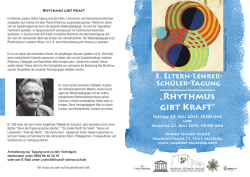 „Rhythmus gibt Kraft“ - Rudolf-Steiner
