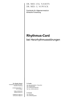 Rhythmus-Card - Gemeinschafts-Praxis Dr. Naudts, Dr. Nowack