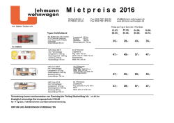 M i e t p r e i s e  2016