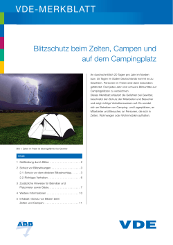 VDE Merkblatt Blitzschutz Camping