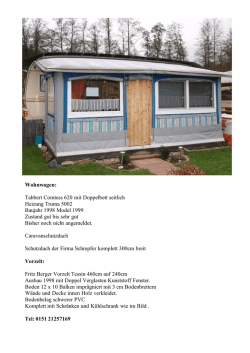 Wohnwagen: Tabbert Comtess 620 mit Doppelbett seitlich Heizung