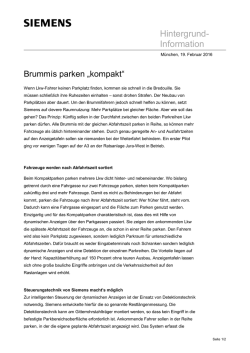 Hintergrundinformation: Brummis parken &bdquo;kompakt&ldquo;