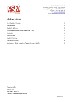 Inhaltsverzeichnis