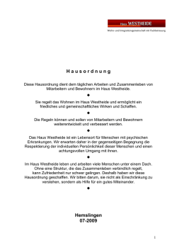 Hausordnung - westheide.de