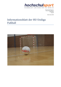 Informationsblatt zur HU-Uniliga - Hu