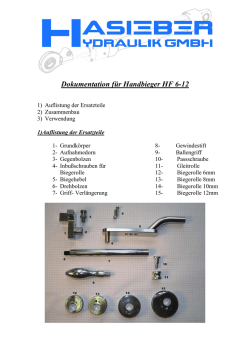 Dokumentation f&uuml;r Handbieger HF 6-12
