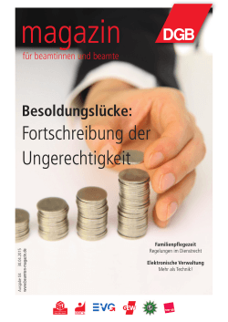 Magazin für Beamtinnen und Beamte 04/2015 (PDF, 3 MB )