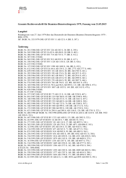 Gesamte Rechtsvorschrift für Beamten