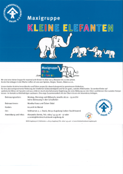 KLEÜNE ElEFANTEN - Kinderschutzbund Augsburg