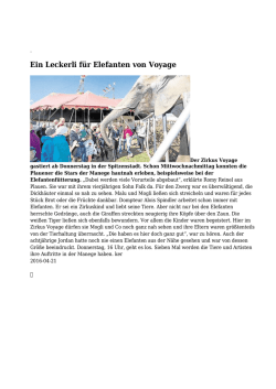 Ein Leckerli f&uuml;r Elefanten von Voyage - Vogtland