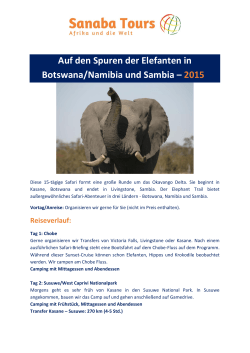 Auf den Spuren der Elefanten 2015