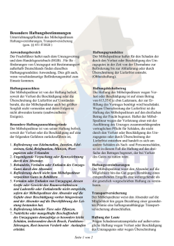 Haftungsbestimmungen Binsch GmbH
