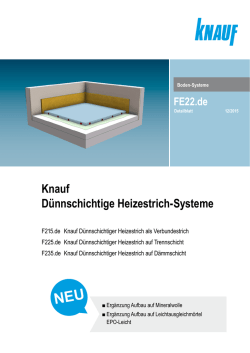 FE22.de Knauf D&uuml;nnschichtige Heizestrich‑Systeme