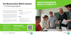 Das Masterstudium Mobile Systeme – Ihr Karrieresprungbrett