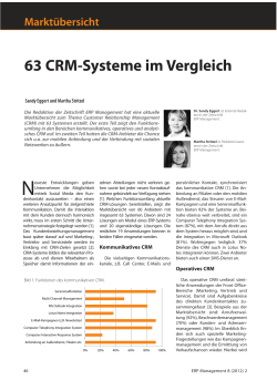 63 CRM-Systeme im Vergleich
