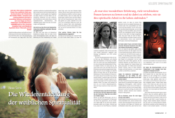Die Wiederentdeckung der weiblichen Spiritualit&auml;t Die