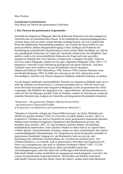 Gemeinsame Lernsituationen