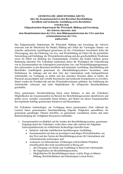 gemeinsame absichtserklärung