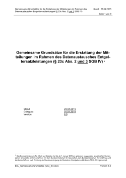 Gemeinsame Grundsätze - GKV