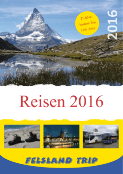 Katalog 2016 - Reisebüro Felsland Trip in Sebnitz