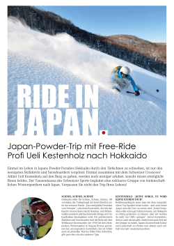 Japan-Powder-Trip mit Free-Ride Profi Ueli Kestenholz nach