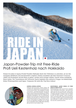 Japan-Powder-Trip mit Free-Ride Profi Ueli Kestenholz nach