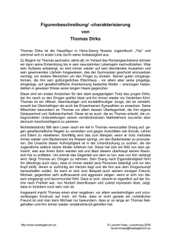 Figurenbeschreibung Thomas Dirks