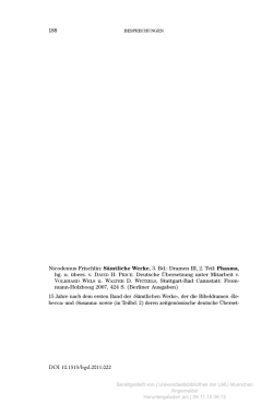 DOI 10.1515/bgsl.2011.022 Nicodemus Frischlin: Sämtliche Werke