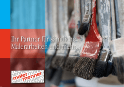 Ihr Partner f&uuml;r s&auml;mtliche Malerarbeiten und mehr