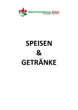 Speisekarte - Naturfreundehaus Bulau