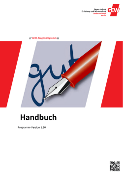 Handbuch - GEW