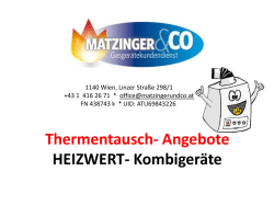 Thermentausch- Angebote HEIZWERT