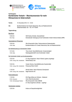 Kombinierter Verkehr – Wachstumsmotor für mehr Klimaschutz im
