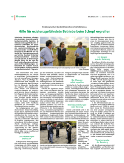 Hilfe f&uuml;r existenzgef&auml;hrdete Betriebe beim Schopf ergreifen