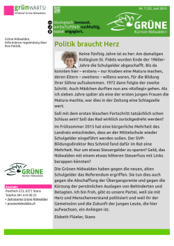 Infobrief vom 22. Juni 2015