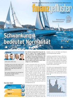 Schwankung bedeutet Normalität