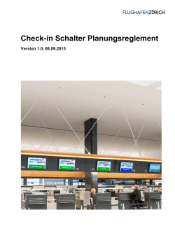 Check-in Schalter Planungsreglement