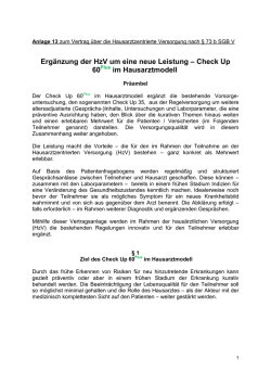 Check Up 60 - Hausärzteverband LANDESVERBAND