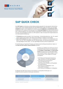 SAP Quick Check - Roever Broenner Susat Mazars
