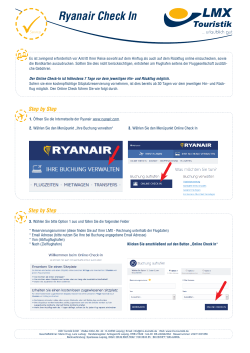 Ryanair Check In - Agentweb LMX Touristik