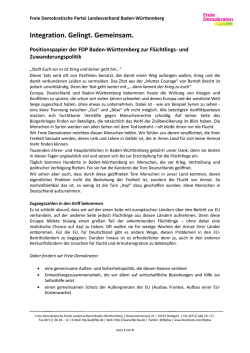 Integration. Gelingt. Gemeinsam. - FDP