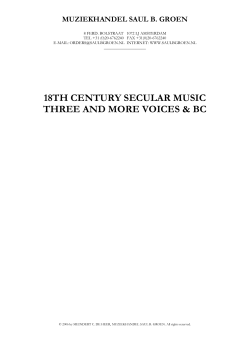 18th century secular music three and more voices & bc
