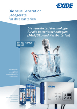 Die neue Generation Ladegeräte für ihre Batterien